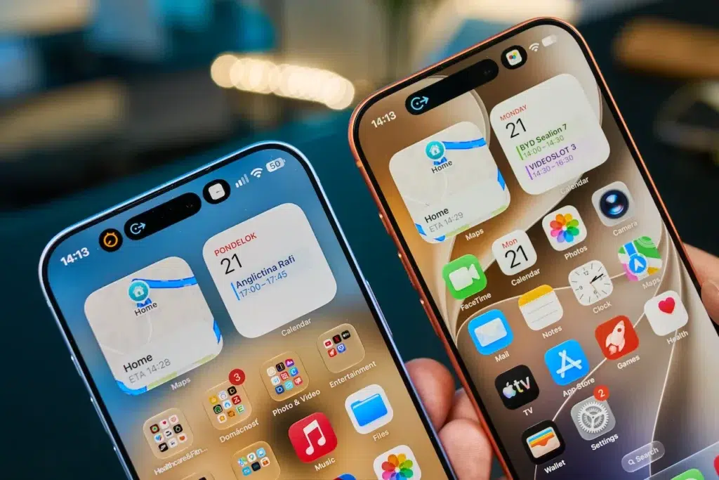 iPhone 18 Pro Max (vľavo) a iPhone 17 Pro (vpravo)