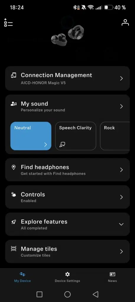 sennheiser SmarControlPlus aplikácia