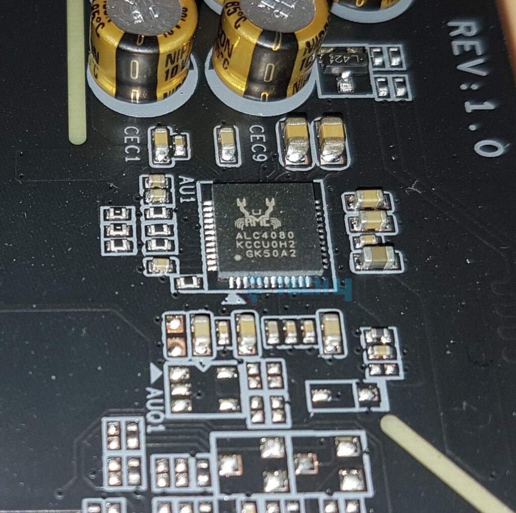 Zvukový čip Realtek ALC4080 na základnej doske Gigabyte
