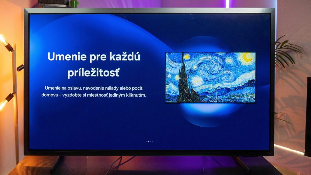 Umelecký režim na OLED televízore Samsung S99H