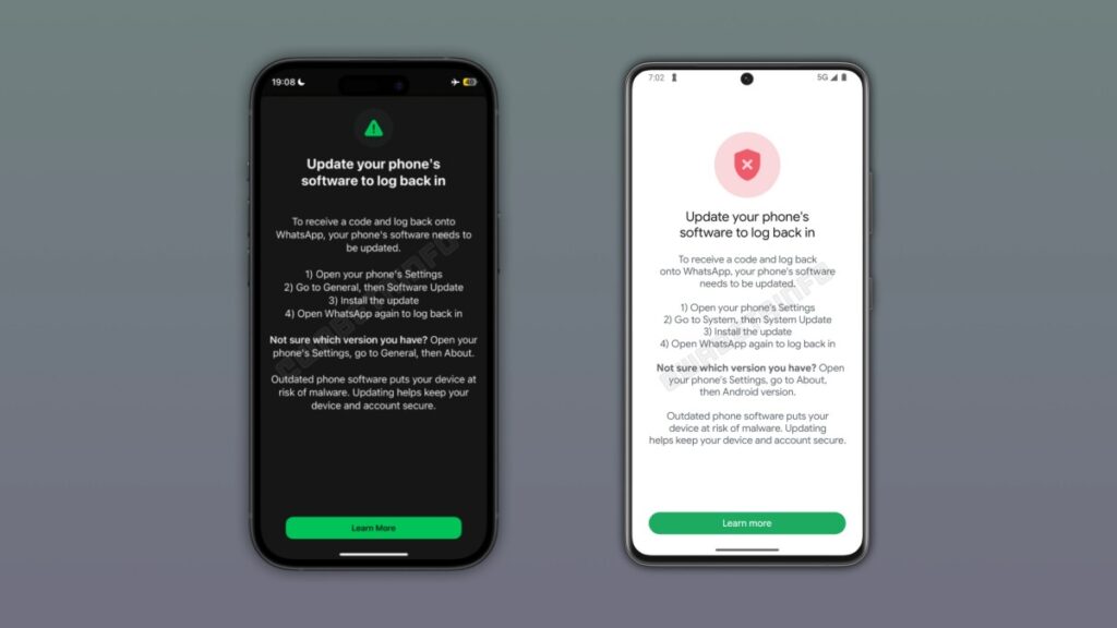 WhatsApp vás upozorní na neaktuálny systém