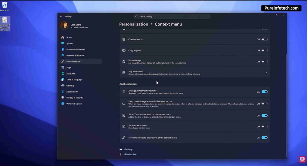 Windows 11 nove menu okt 2026