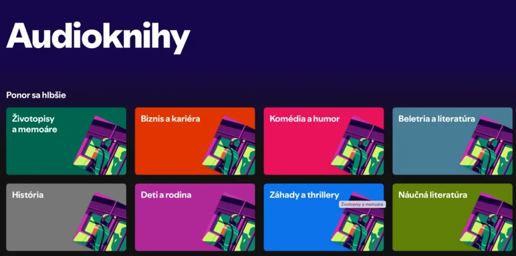 Audioknihy v Spotify na Slovensku