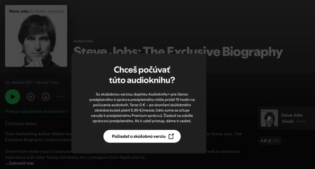 Audioknihy v Spotify na Slovensku