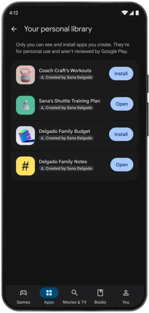 google play Campfire_personal_library