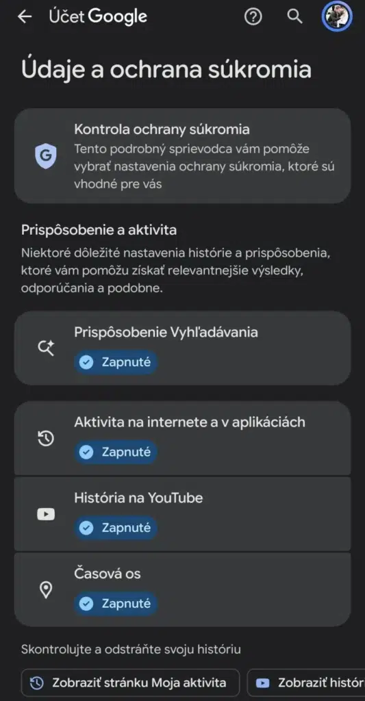 google sukromie