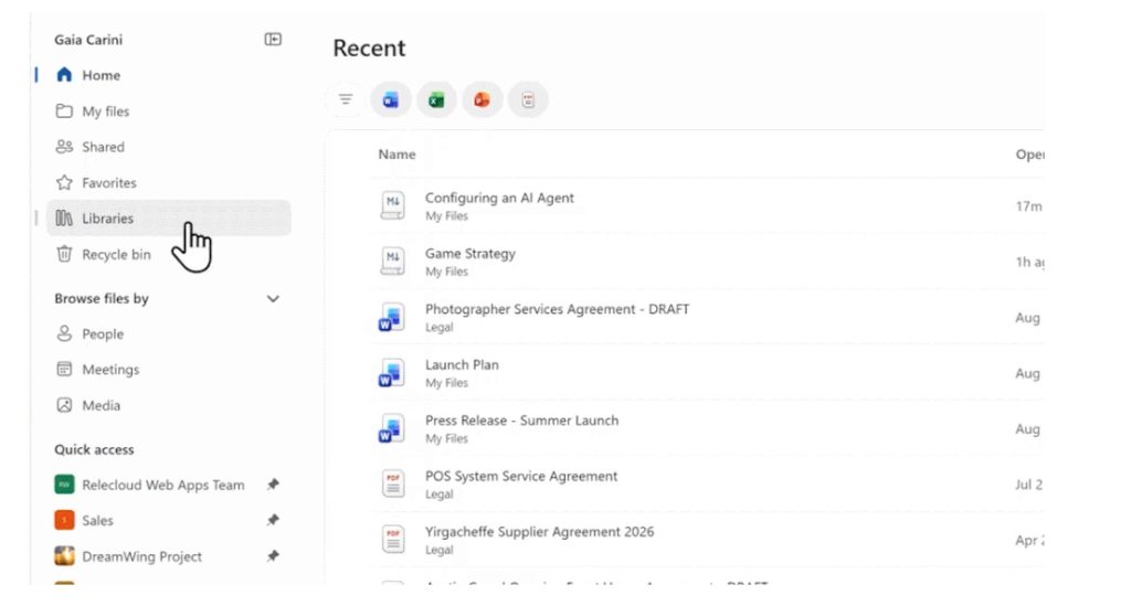 onedrive kniznice
